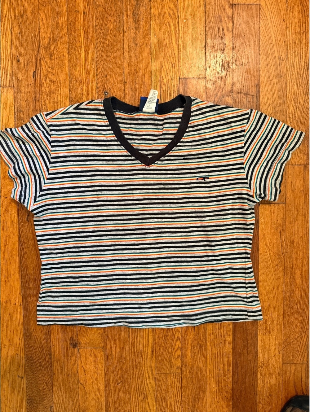 Ocean Pacific Striped V-Neck T-Shirt